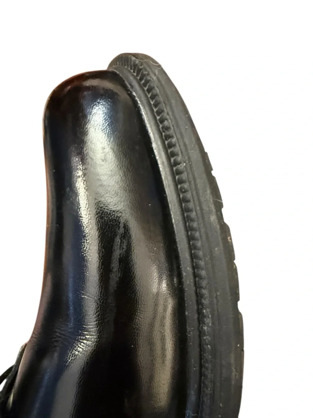 Nunn Bush Kore Comfort Black Patent Leather Oxford Shoes Slip Resistant 11M Work